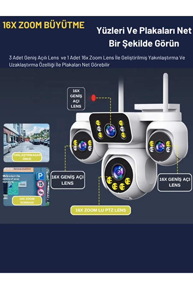 XCAMPRO 8 Kameralı 20MP NVR Güvenlik Kamerası Seti (256GB SSD Dahil) – 4K AOV PTZ Kontrol 7/24 Kayıt